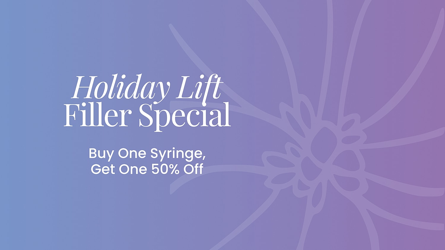 Holiday filler special: buy one, get one 50% off.