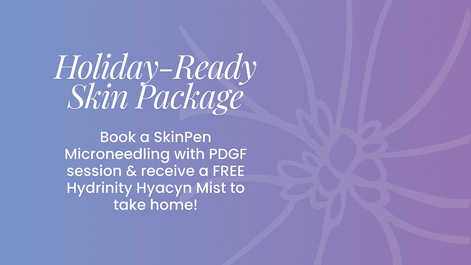 Holiday skincare package with free Hydrinity mist.