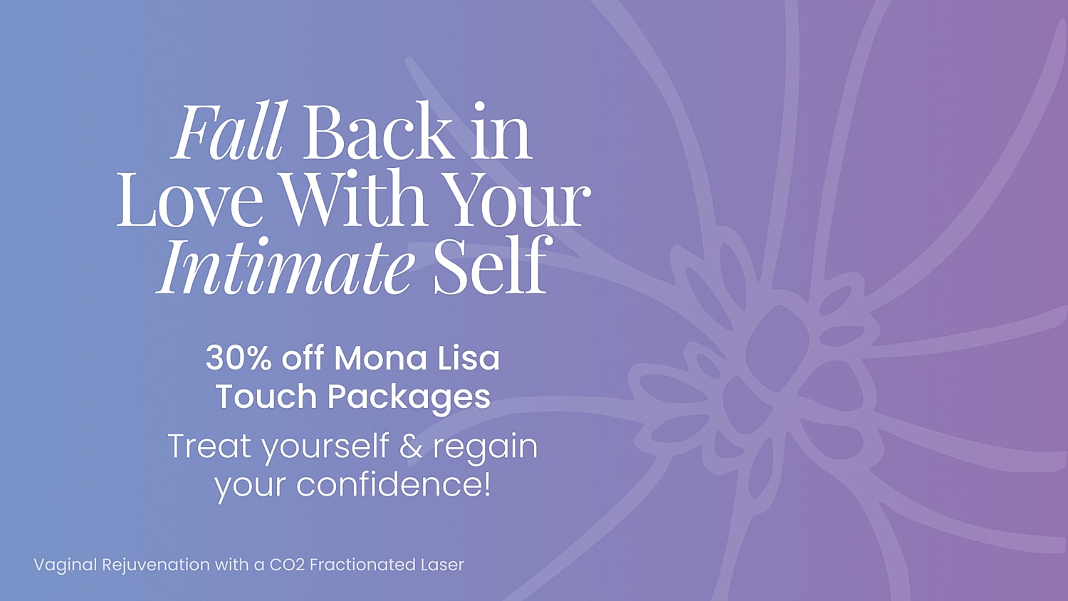 Promotional offer for Mona Lisa Touch packages.
