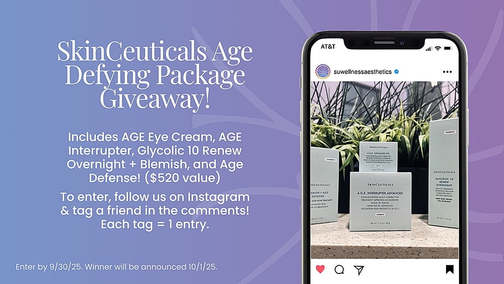 SkinCeuticals Age Defying Package Giveaway announcement