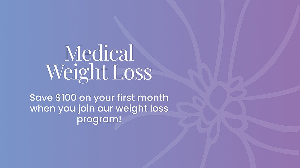 Medical weight loss promotion with $100 savings