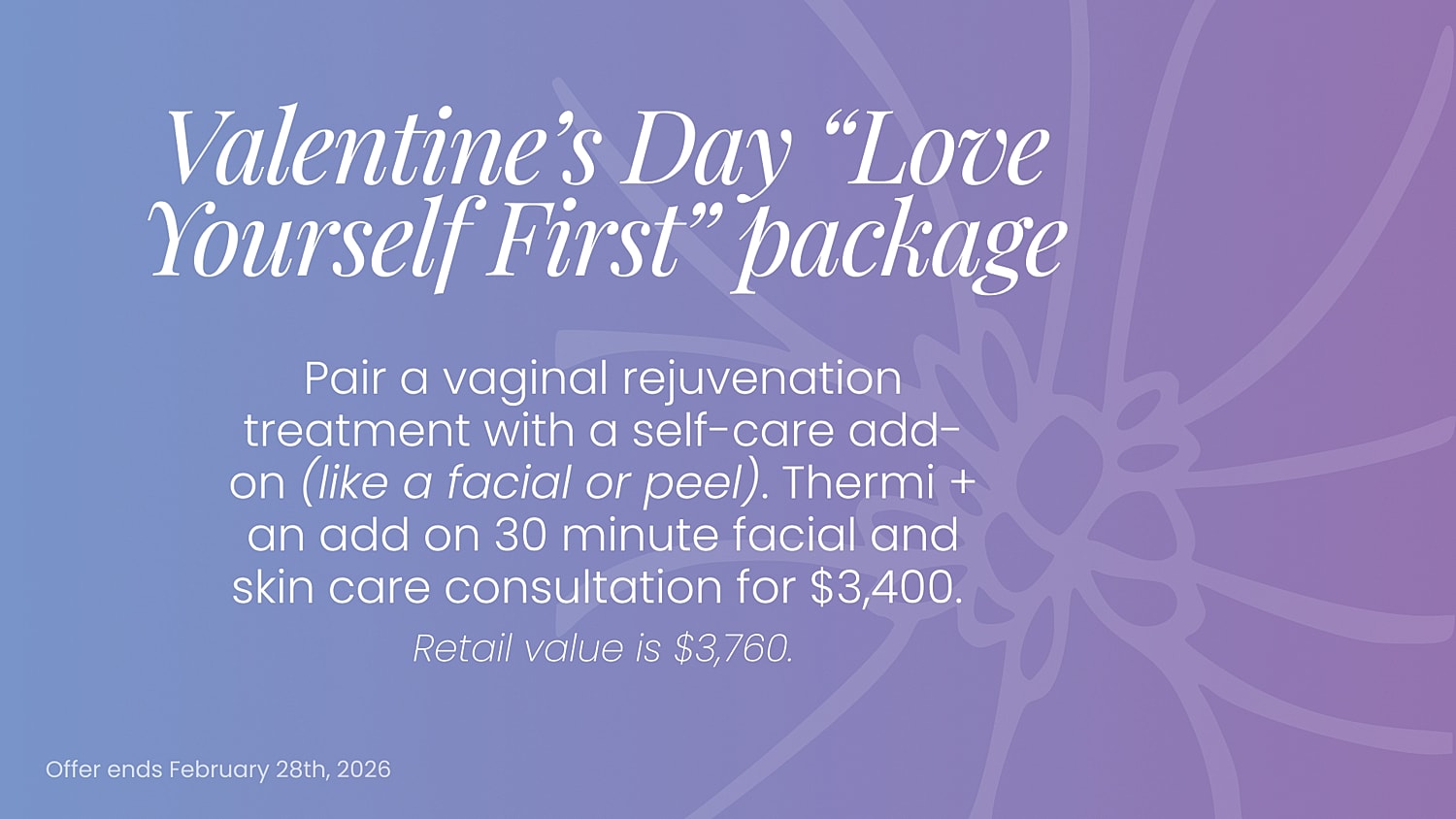 Complimentary 30-minute facial offer with Melissa