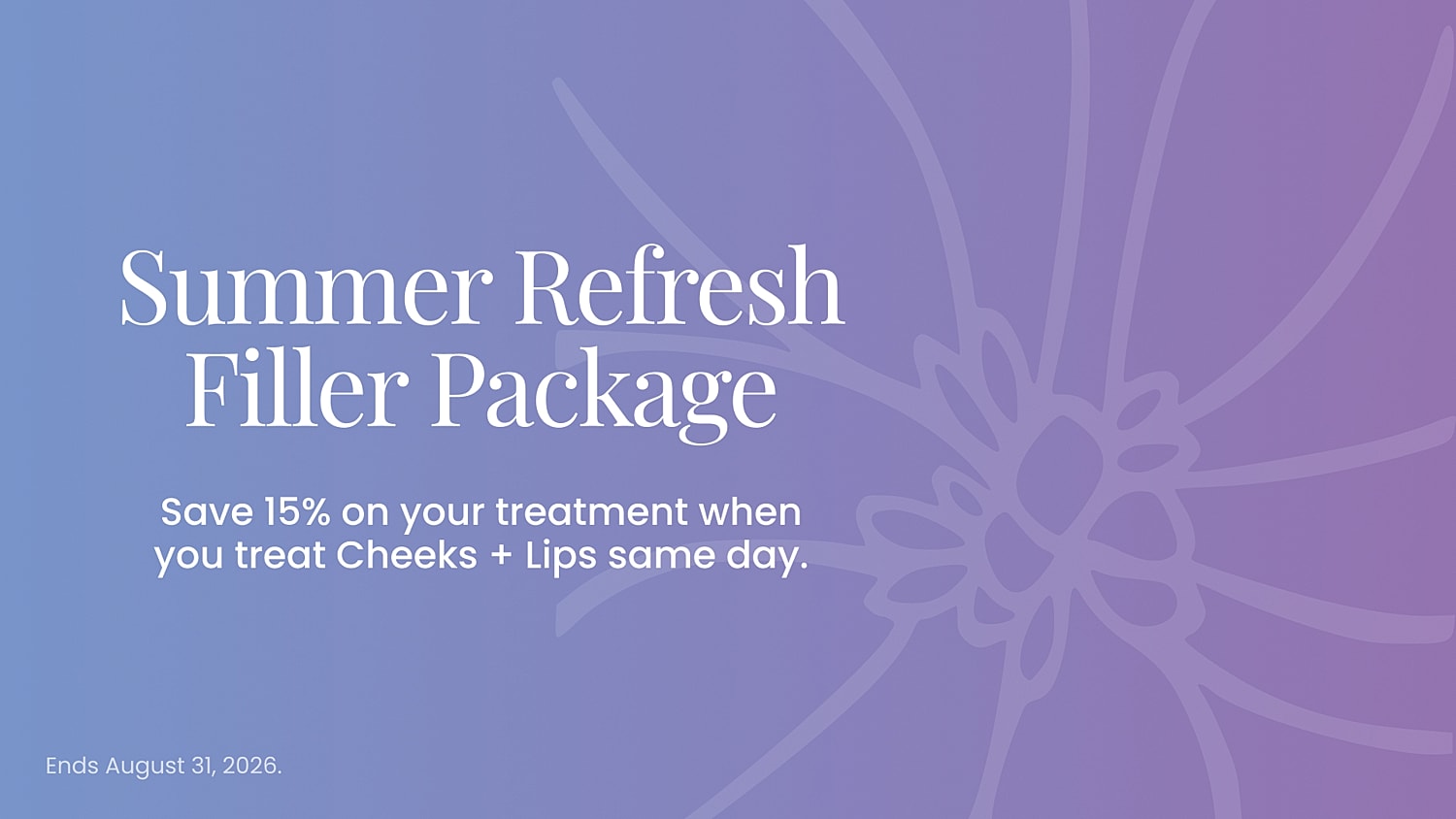 Summer filler package with 15% discount offer