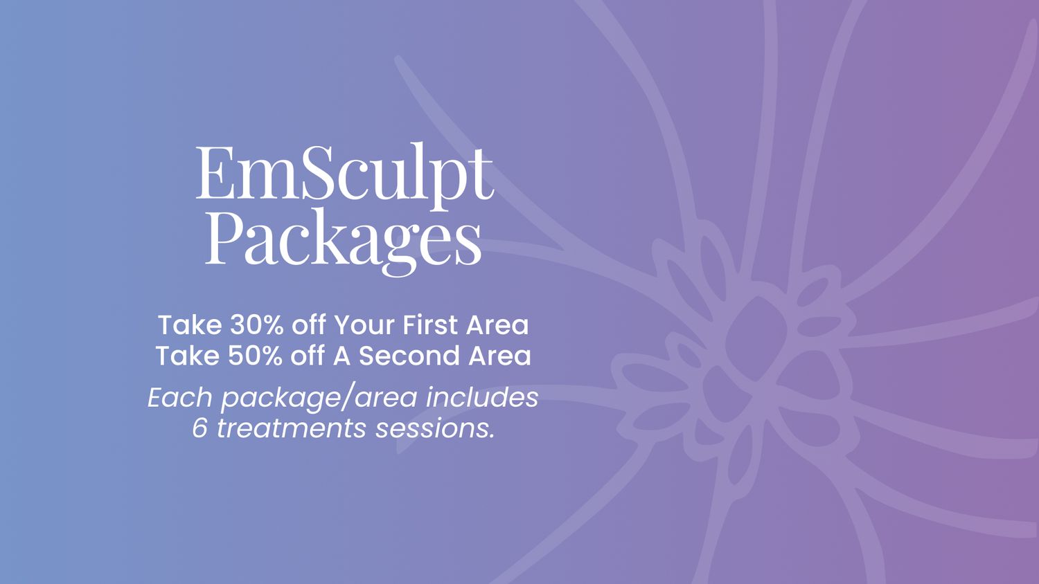 EmSculpt package discounts and treatment details.