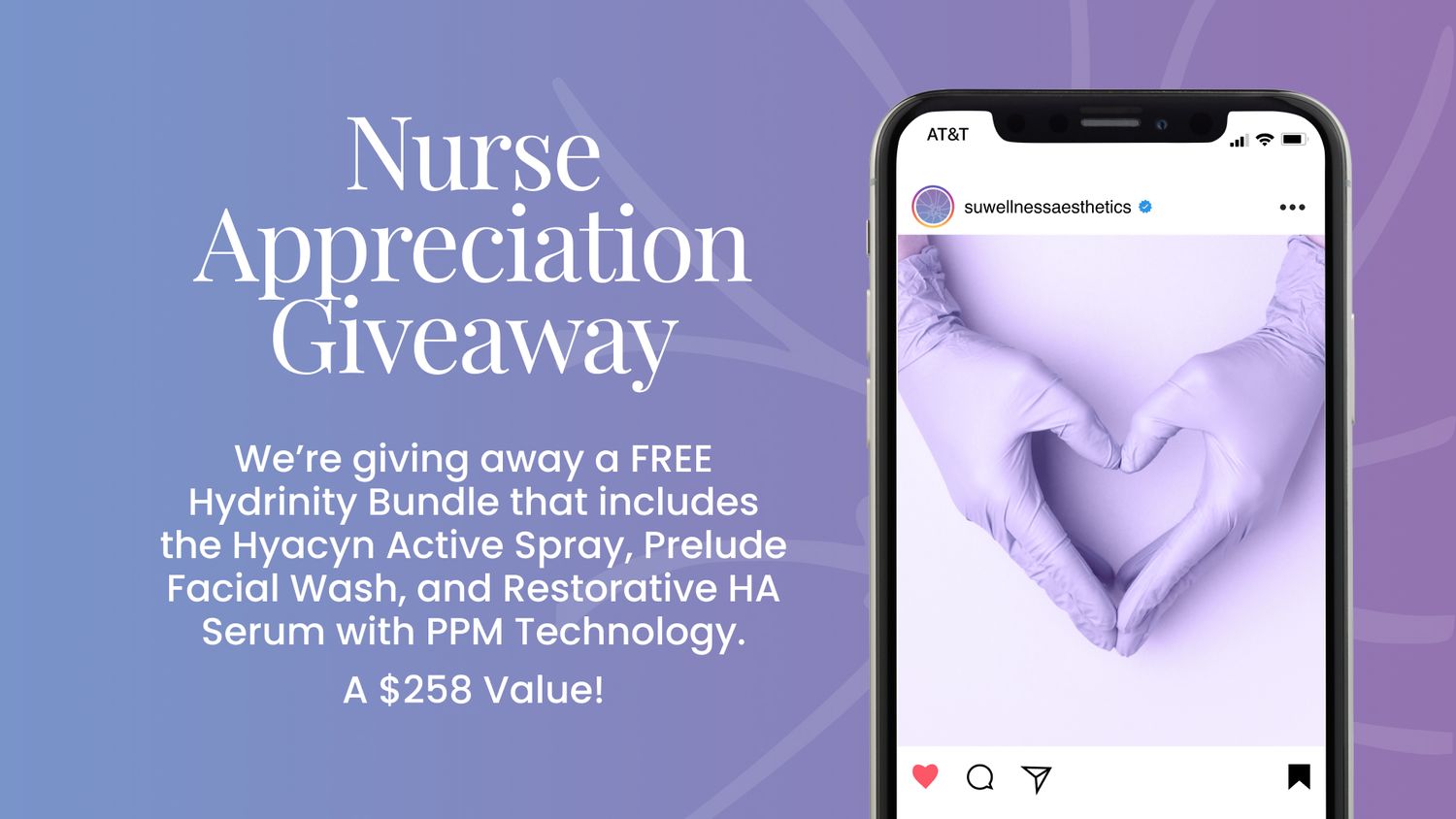 Nurse appreciation giveaway for Hydrinity Bundle.