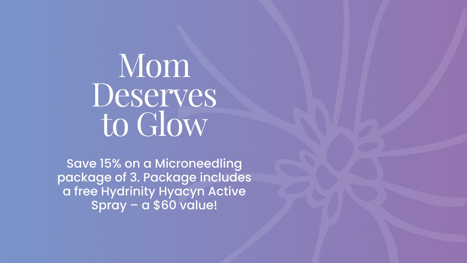 Mom's skincare promotion with savings and free gift.