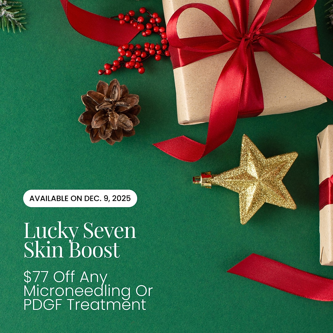 Holiday gift promotion with skin treatment offer