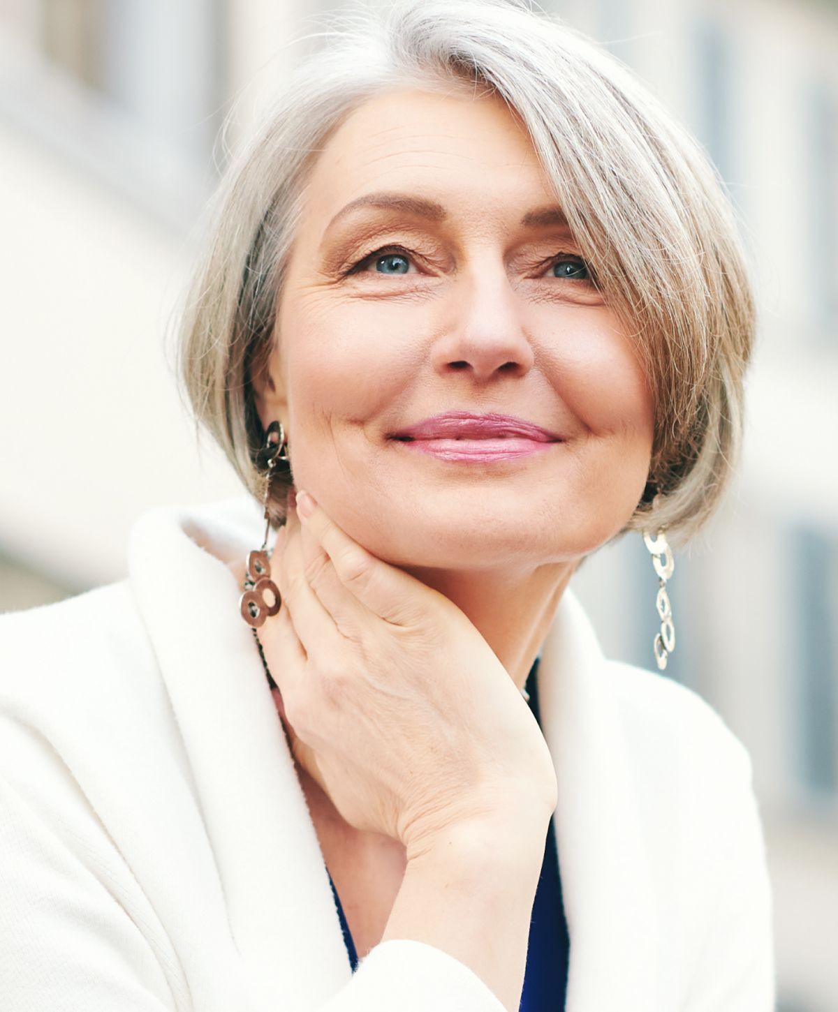 west columbia vampire facelift model with grey hair